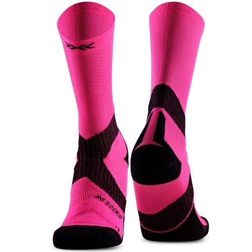 Skarpety Unisex X-Socks Bike Expert Crew Fluo Pink/X Black