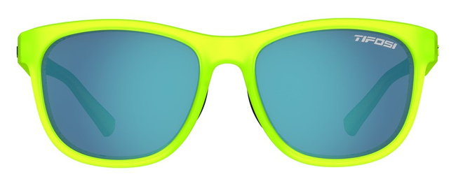 Okulary TIFOSI SWANK Satin Electric Green (1 szkło Smoke Bright Blue 11,2% transmisja światła)