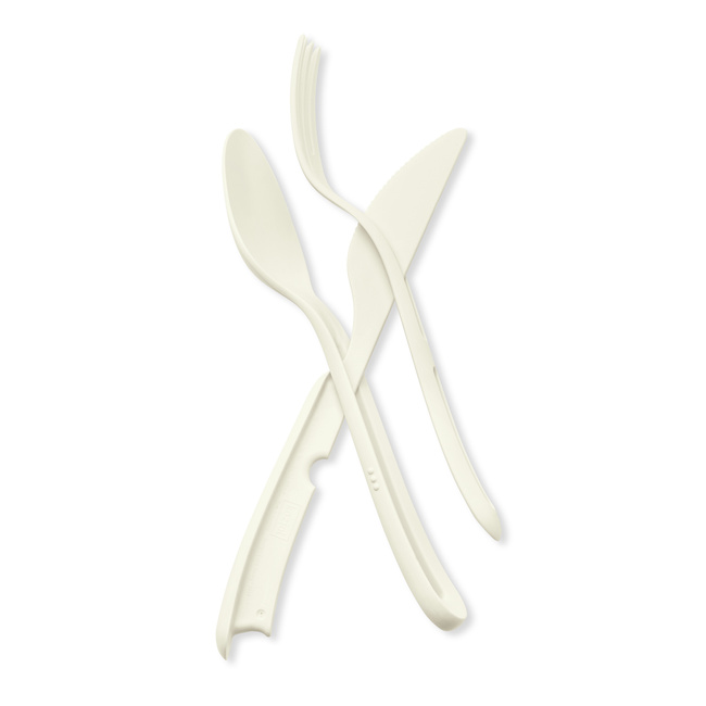 Zestaw sztućców 3 elementy Klikk biały 4003525 - Koziol