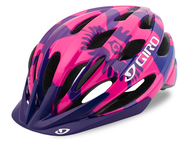 Kask dziecięcy juniorski GIRO RAZE berry blue flowers roz. Uniwersalny (50-57 cm)