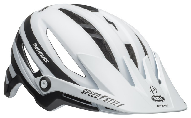 Kask mtb BELL SIXER INTEGRATED MIPS fasthouse stripes matte white black