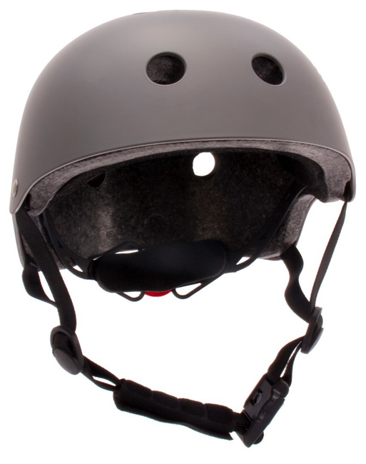 Kask rowerowy dla dzieci TRACKER - Love 2 RIDE, rozm. S, 50-54 cm z lampką LED i klipsem magnetycznym Graphite - Sunbaby