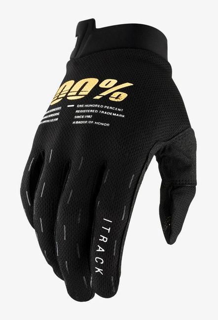 Rękawiczki 100% ITRACK Glove black roz. S (długość dłoni 181-187 mm)