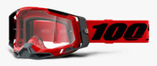 Gogle 100% RACECRAFT 2 RED (Szyba Przezroczysta Anti-Fog, LT 88%-92% + 10 Zrywek)