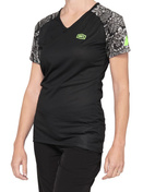 Koszulka damska 100% AIRMATIC Women's Jersey krótki rękaw black python