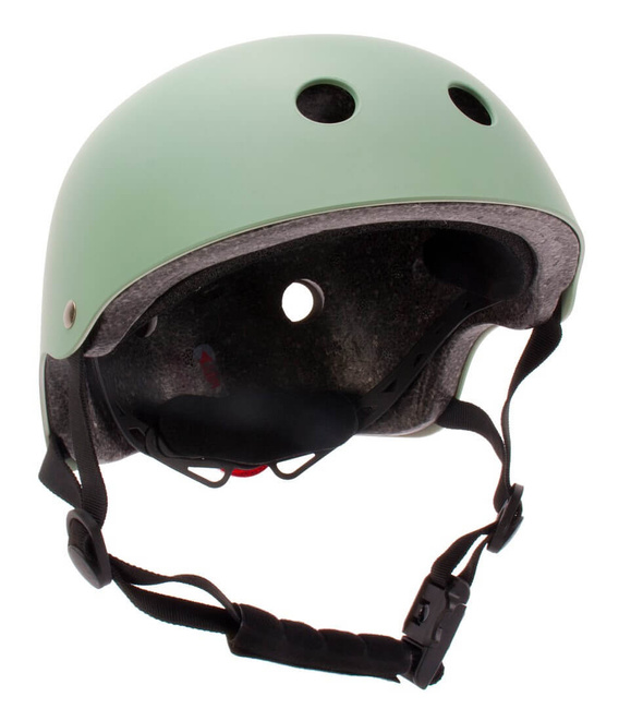 Kask rowerowy dla dzieci HEART BIKE - Love 2 RIDE, rozm. S, 50-54 cm z lampką LED i klipsem magnetycznym Pistachio - Sunbaby