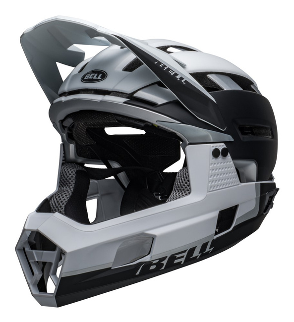 Kask full face BELL SUPER AIR R MIPS SPHERICAL matte black white