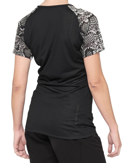 Koszulka damska 100% AIRMATIC Women's Jersey krótki rękaw black python