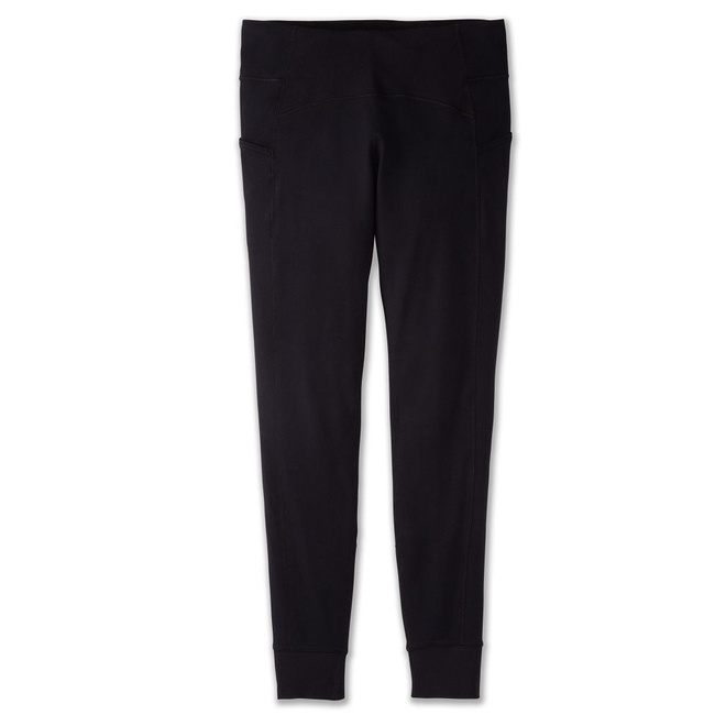 Momentum Thermal Tight Damskie Legginsy Do Biegania Czarne - Brooks-Running