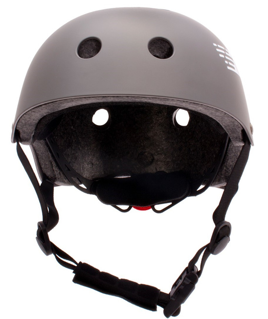 Kask rowerowy dla dzieci TRACKER - Love 2 RIDE, rozm. S, 50-54 cm z lampką LED i klipsem magnetycznym Graphite - Sunbaby