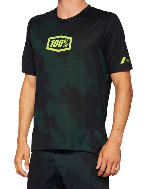 Koszulka męska 100% AIRMATIC LE Jersey krótki rękaw black camo