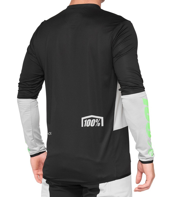 Koszulka męska 100% R-CORE X Jersey długi rękaw vapor black