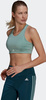 Stanik sportowy damski  3-Stripes Sport Bra Top zielony - Adidas