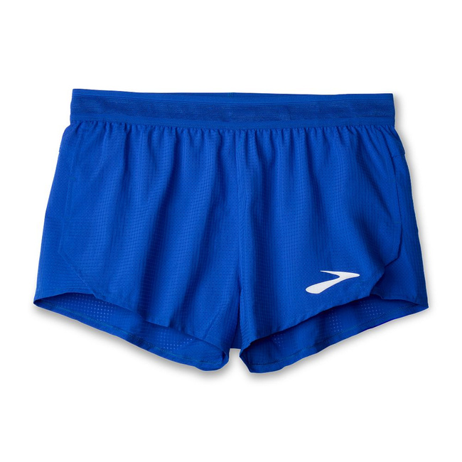 Męskie Spodenki Do Biegania Elite 3" Split Short Niebieskie - Brooks-Running