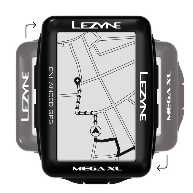 Licznik rowerowy LEZYNE MEGA XL GPS HRSC Loaded w zestawie opaska na serce + czujnik prędkości/kadencji