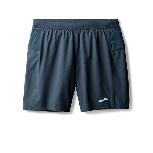 Męskie spodenki do biegania Journey 7" 2 in 1 Short szare - Brooks-Running