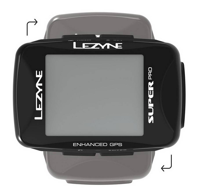 Licznik rowerowy LEZYNE SUPER PRO GPS HRSC LOADED w zestawie opaska na serce + czujnik prędkości/kadencji