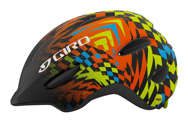 Kask dziecięcy GIRO SCAMP INTEGRATED MIPS matte black check fade