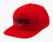 Czapka z daszkiem 100% DRIVE Snapback hat red