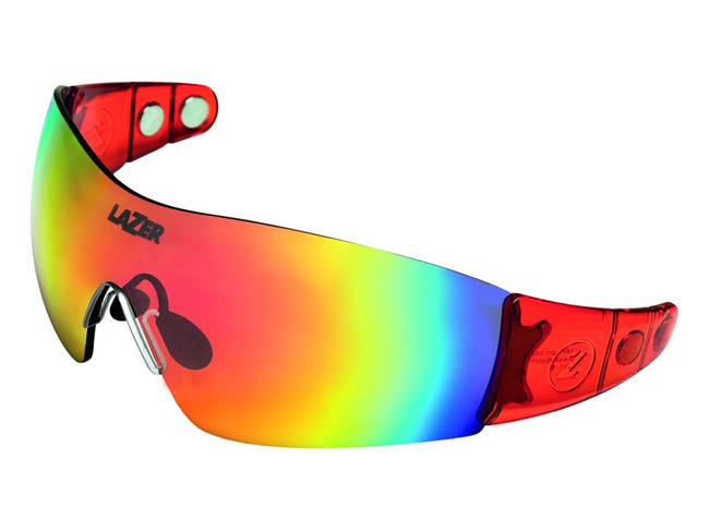 Okulary LAZER MAGNETO Crystal Red (Smoke-Black Red REVO, Yellow-Blue Mirror, Clear)