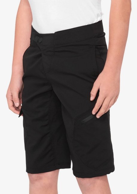 Szorty juniorskie 100% RIDECAMP Youth Shorts black