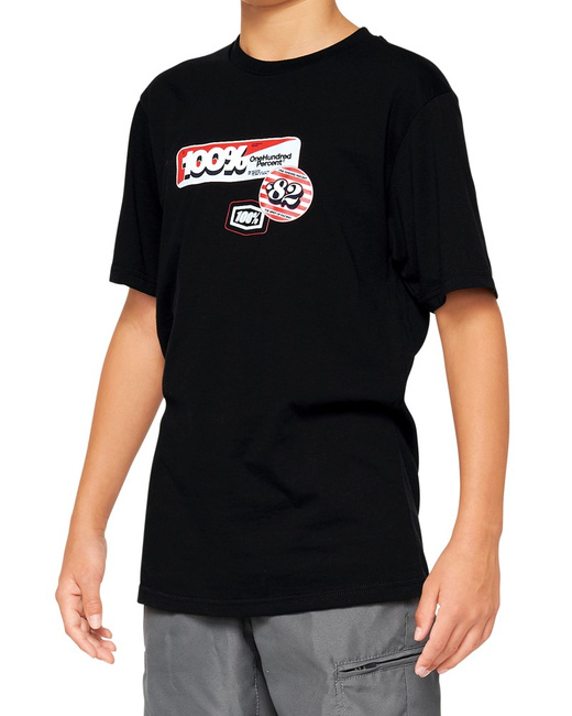 T-shirt 100% STAMPS Youth krótki rękaw black roz. L