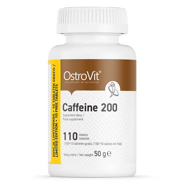 Caffeine - Kofeina 200 110 tabletek - OstroVit
